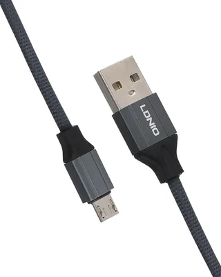 كابل شحن سريع LDNIO LS442، 2 متر، 2.4A، أبيض (من USB-A إلى مايكرو)