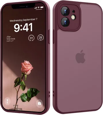 Coque HGH pour iPhone 11 - Protection complète de la caméra, anti-choc et anti-empreintes digitales - Transparent mate
