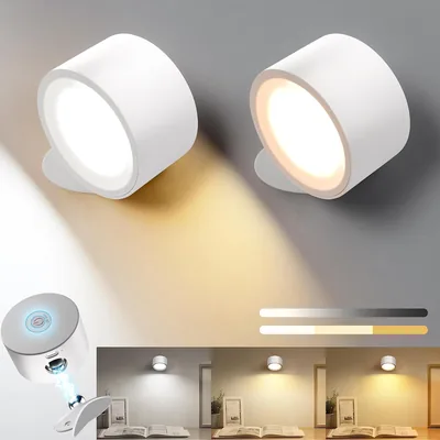 LED Wall Lights Battery Powered 3 Color Temps Dimmable - Best Deal