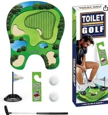 Inheming Mini Golf Putting Mat Set - Toilet Golf Gift