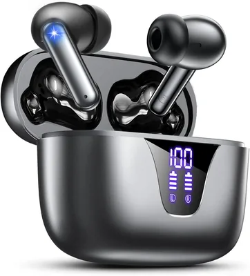 Bluetooth ワイヤレスイヤホン ENCノイズキャンセリング LEDディスプレイ Hi-Fi 最大36時間再生自動