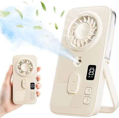 Kssvzz Handfan mit Wasserkühlung, Tragbarer Handventilator mit Sprühnebel, Taschenventilator, Ladefähig, Leise, Mini