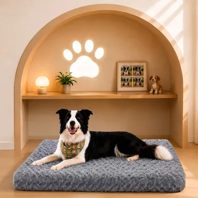 Camas Lavables para Perros YUDSKU de Tamaño Mediano a Grande (100 x 60 cm) con Esponja de Alta Densidad en Forma de Huevo