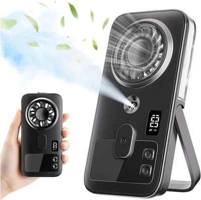 Kssvzz Mini Ventilatore Portatile con Clip, Maneggevole Nebulizzazione Ricaricabile Personale con 4 Velocità, Silenzioso e Leggero per Casa e Esterno - 37% di Sconto