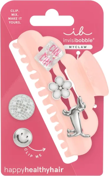 Invisibobble MyClaw Pink Disco Charms Haarspange - Silver Metallic, 31% Rabatt