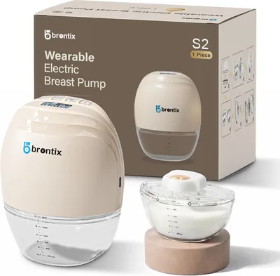 BRONTIX S2 Wearable Breast Pump इलेक्ट्रिक | हाथों से मुक्त स्तनपान पंप | 3 मोड़ & 12 गति स्तर | विद्युत पंप