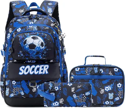 Sac à dos scolaire Makukke pour adolescents avec boîte à sandwich et étui à crayons, sacs scolaires cool pour élémentaire