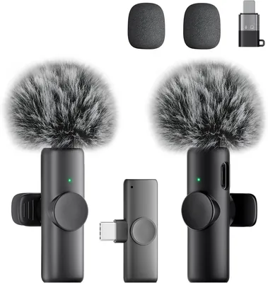 SUDEHO USB-C Wireless Lavalier Mic Set 2 Pack No Pairing Android Best Deal
