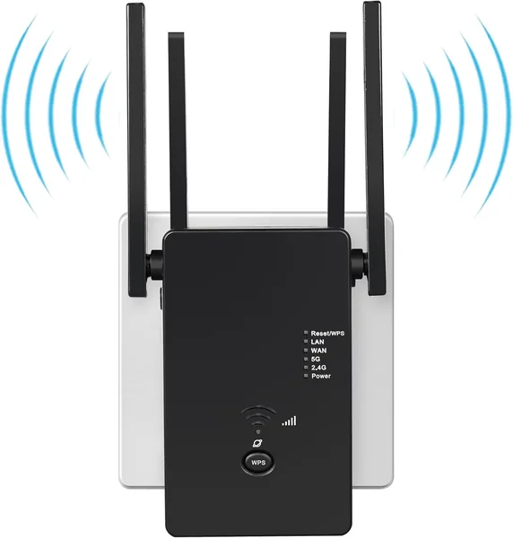 2026 WLAN-Verstärker/Repeater 1200 Mbit/s Dualband WiFi-Verstärker mit Repeater/Router/AP-Modus WiFi-Extender mit LA (33% Off)