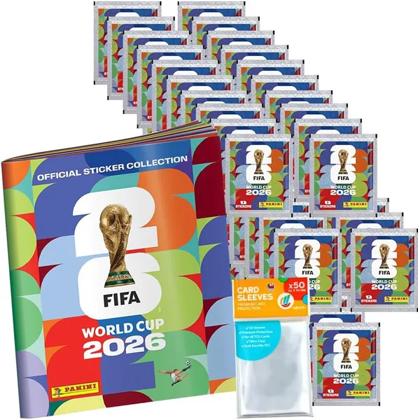 Paquete con pegatinas World Cup 2026