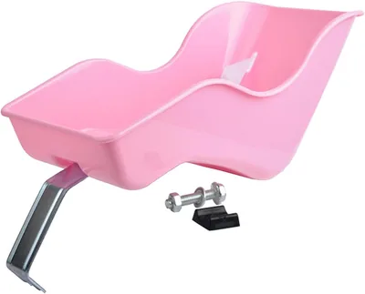 Generisk dockcykelsits - rosa cykelbärare, dekorativa dockor sits med clip on remmar, säker småbarn cykelleksakshållare, universell