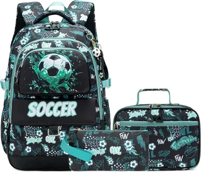 Sac à dos Makukke pour adolescents avec boite à sandwich et étui à crayons - Sacs d'école cool pour élémentaires