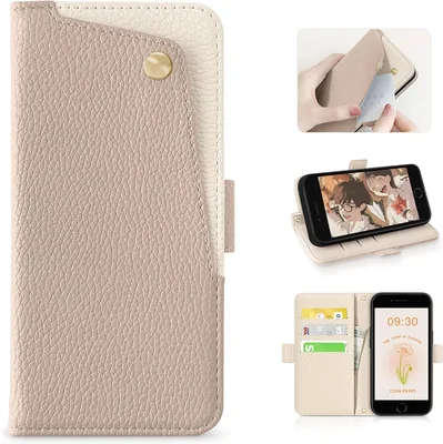 Cassyok iPhone SE 用 コンパチブルケース ノートタイプ iPhone SE2/SE3 対応 スタイリッシュ ポケット表面 便利 iPhone 8 ケース