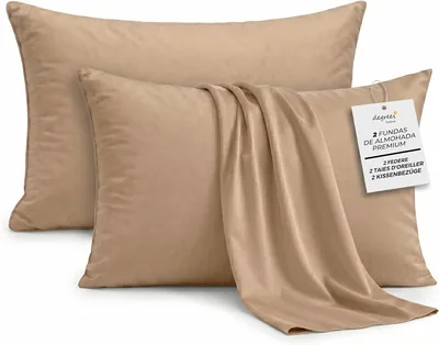 Funda de Almohada Degrees Home Collection - 2 Unidades, Microfibra Suave y Transpirable, Hipoalergénica
