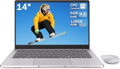 LEIDOW 14 Inch Laptop Celeron N4000 6GB RAM SSD