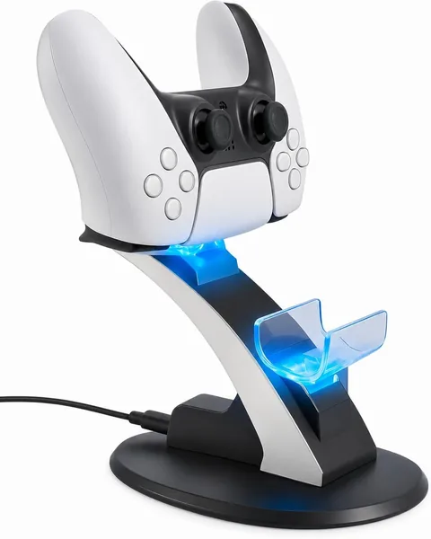 Base de Carregamento para PS5 - Dock Duplo para Controles com LED