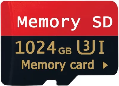 Scheda SD 1024GB - Alta Velocità, Impermeabile, Memoria TF 1024GB per Smartphone, Fotocamera e Tablet