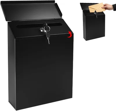 Lyinton Small Metal Wall Letter Box with Lock
