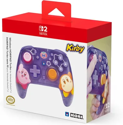 HORI Wireless HORIPAD Turbo (Kirby & Waddle Dee) para Nintendo Switch 2 - Controlador Handheld Inalámbrico - Oficialmente Licenciado