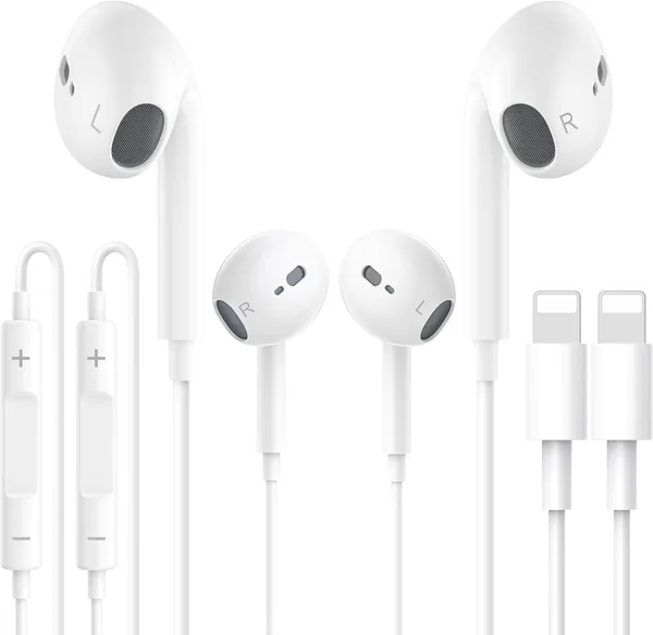 Lryg Couteurs Filaires pour iPhone 14/16/17/18 Pro/Max, Intra-Auriculaires avec Micro et Contr le du Volume HiFi