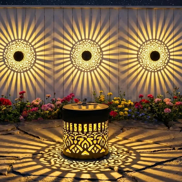 4 Pack Lumières Solaires Extérieures Déco Murale IP65 Étanche pour Balcon, Terrasse et Camping - LED Métal