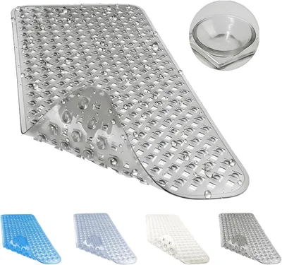 LSXD Alfombrilla para Bañera 88*40cm, Tapete Antideslizante | Absorbente y Transparente, Lavable