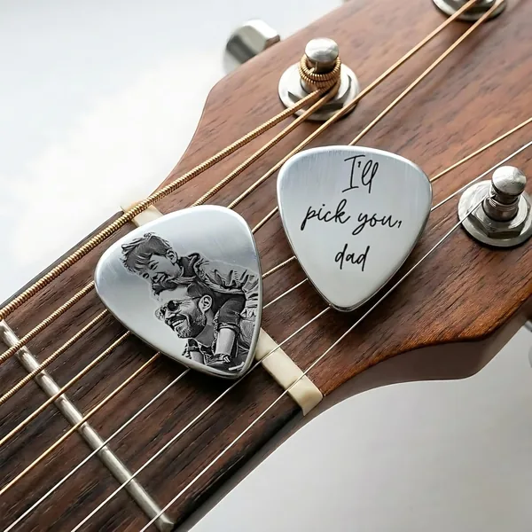 LUCY Engraved Guitar Picks - Dad Father Day Gift Best Deal