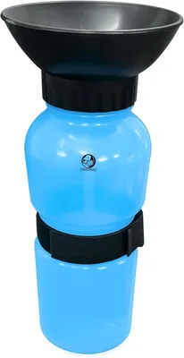 फूडी पप्पियों पोर्टेबल डॉग वाटर बोतल, (530ml, 18Oz) रंग भिन्न | लीक-प्रूफ आसान स्क्वेज पेट वाटर डिस्पेंसर बीपीए-