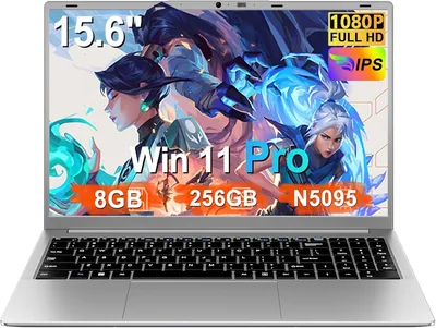 HUQPPQ 15.6 Inch Laptop Celeron N5095 8GB RAM SSD