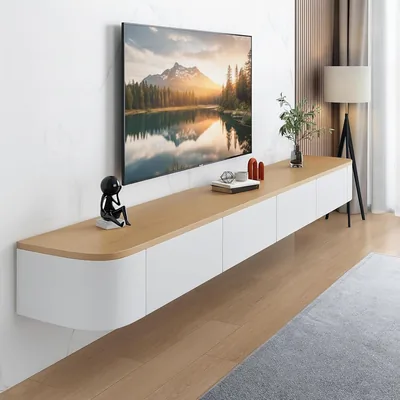 FGNIXLN Vägghängt TV-bänk, 120-300 cm, modern tv-skåp för vardagsrummet. Passar både vardagsrum och sovrum. (160CM) - Best Deal