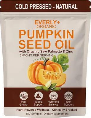 Pumpkin Seed Oil Capsules 50% Off - Saw Palmetto 3000mg - Hair Growth