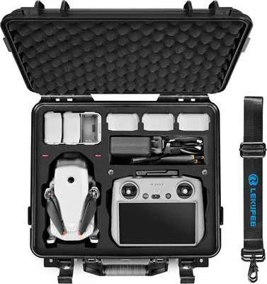 Lekufee Vattenfest Hard Transportcase för DJI Lito X1, Lito 1, Fly More Combo, DJI RC 2/RC N3, Batterier (6st), Charger - Best Deal