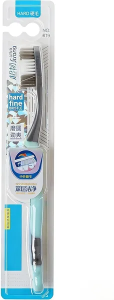 Super Hard Bristles Toothbrush - Remove Coffee Stains, Firm Adult Brush