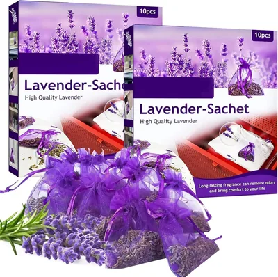 AKONE Lavender Scented Wardrobe Sachets - 20 Dried Lavender Bags
