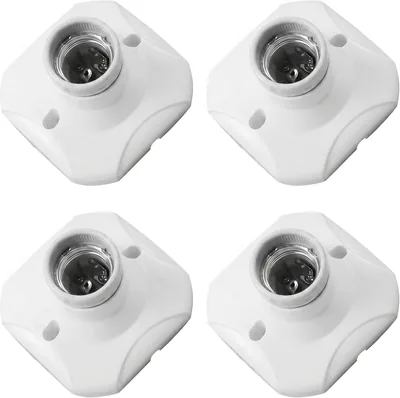 Soporte E27 Universal para Lámpara de Techo Blanco 4 Piezas | Mejora la Iluminación de tu Hogar