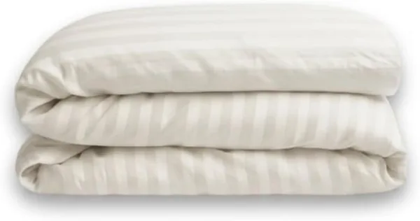 Bedding Zone Luxury Stripe/Solid Duvet Cover Single 160x220 Best Price