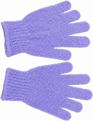 Exfoliating Bath & Shower Gloves, Purple - Best Deal