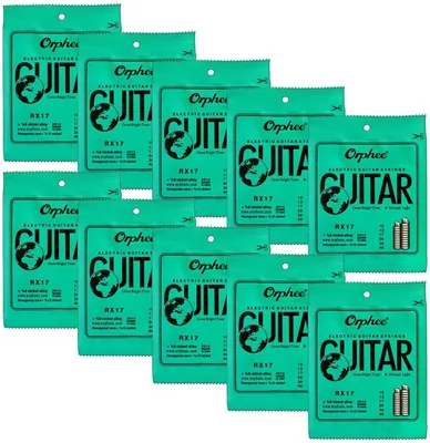 Orphee - Cuerdas para guitarra eléctrica serie RX, núcleo hexagonal de acero al carbono chapado en níquel, mejor oferta