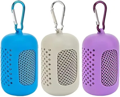 BWOOOWE 3x Ręcznik Sportowy 30 x 90 cm z Etui Silikonowym Chłodzący Fitness na Siłownię Treningowy Szybkoschnący