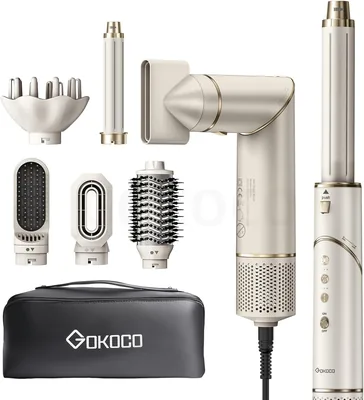 Secador de Cabelo GOKOCO 7 em 1 com Bocal e Difusor - Melhor Preço