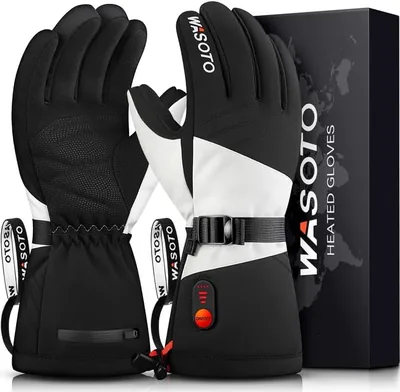 WASOTO Heated Gloves Men Women Ski Hiking Waterproof