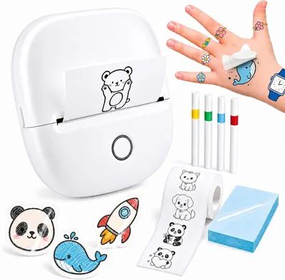 ByteCintia Impresora Tatuajes Temporales Niños, Kit Creativo IA, Juego Lavable - Mejor Oferta