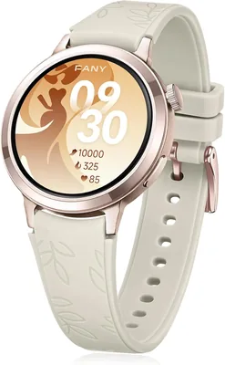 FANY Luna Smart Watch for Women, 1.1" AMOLED Small Fitness Round Smartwatch | Long Battery Life, 24/