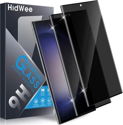 HidWee Privacy Temperato Vetro Compatibile con Samsung Galaxy S23 Ultra Screen Protector, 2 Pezzi Schermo Privato 3D, Anti-Spia - Risparmia il 18%