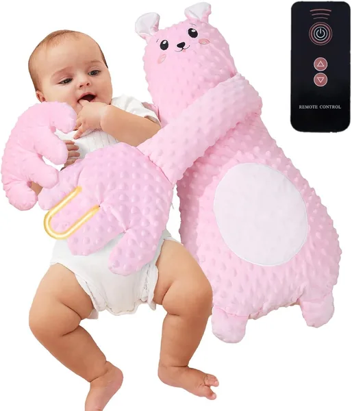 Comforting Patting Hand Pillow,65x25cm Cotton Vibrating Mattress Pad,Interactive Electronic Pet Plush Dolls, Three Levels of Sleep Aid Companion