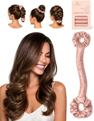BONNET QUEEN Satin Heatless Hair Curler & Hair Tie Set | Best Deal