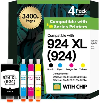 Cartouche 924 924XL pour HP 8132e 8122e - Pack de 4 | Économisez 5% sur Amazon