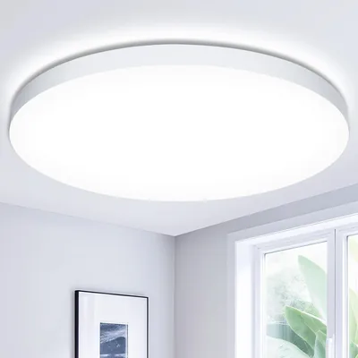Swoieltr Deckenleuchte LED Deckenlampe 28 cm Durchmesser 24 W 2000 LM 6500 K Kaltweißes Licht IP44 Wasserdicht für Badezimmer (28% Rabatt)