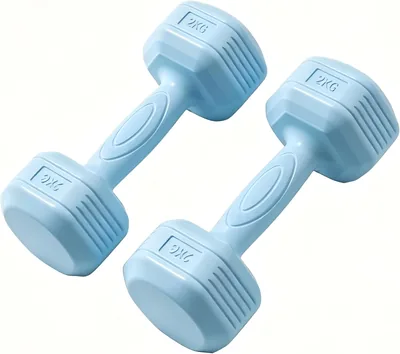 Halteres 2kg Azul - Par de Pesos com Revestimento Antiderrapante, Material PE Alta Densidade, Design Ergonômico Hexagonal - 17% Off