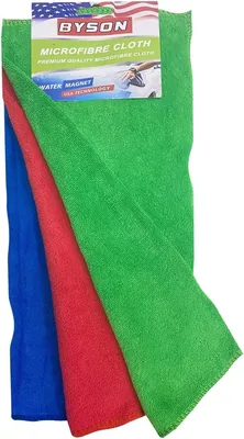 Byson 3pcs Microfiber Cleaning Cloth - Ultra Soft Lint Free Towel, Best Deal
